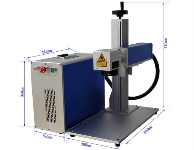 30w split lasermarkeermachine voor metalen graveermachine uit de metaalindustrie met hoge kwaliteit